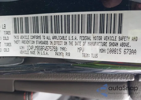 2015 Jeep Cherokee Trailhawk from USA, damaged, VIN 1C4PJMBS8FW575759